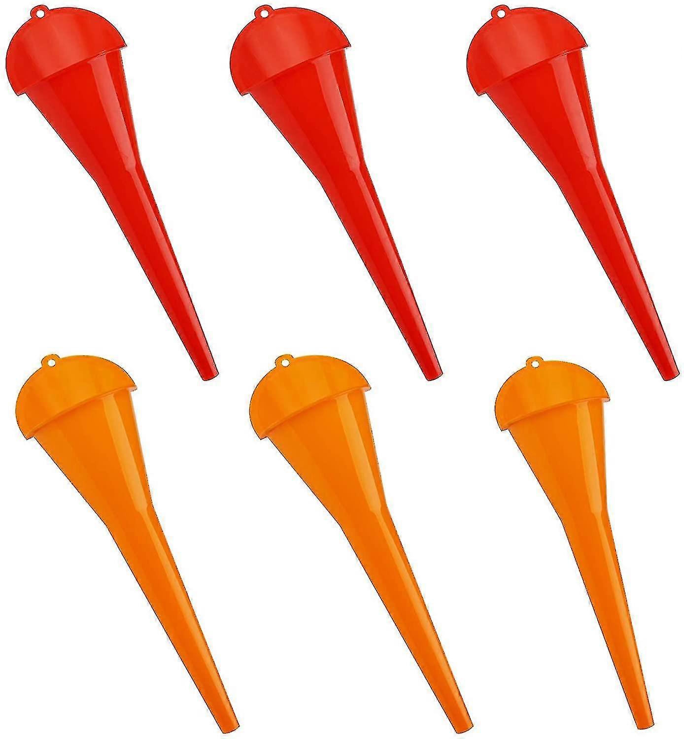 6pcs Long Funnel Multi-function Replacement Anti-drip Oil Filter Funnel Kit