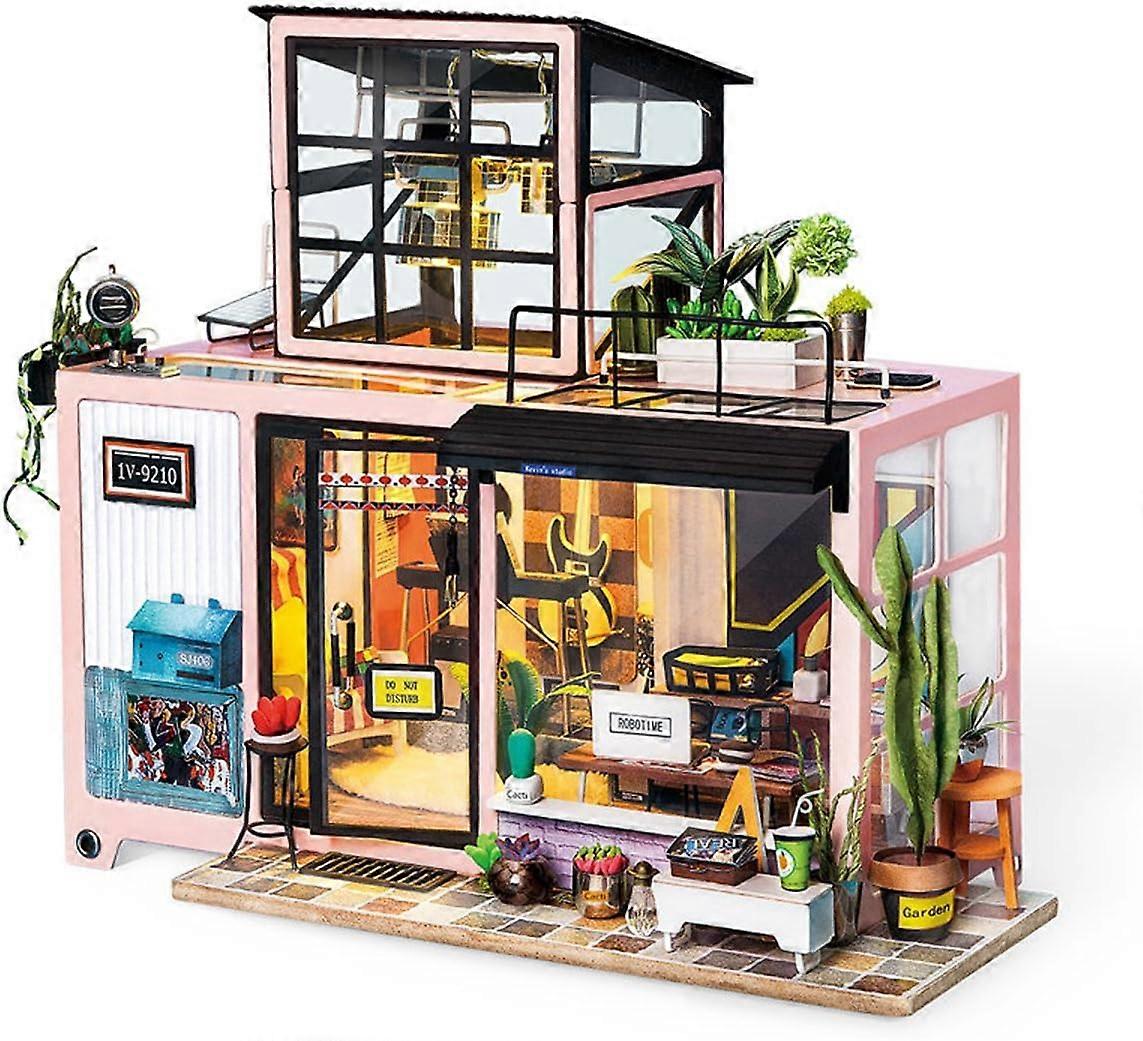 DIY دمية خشبية كيت مصغرة دمية نموذج مجموعات هدايا عيد ميلاد للمراهقين والكبار