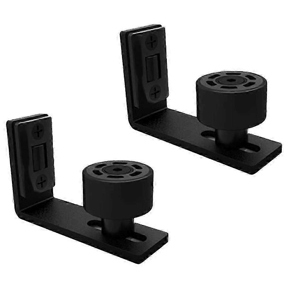 2Pcs Floor Guide Flush Bottom Design Sliding Barn Door Floor Guide with Adjustable Roller Wall Moun
