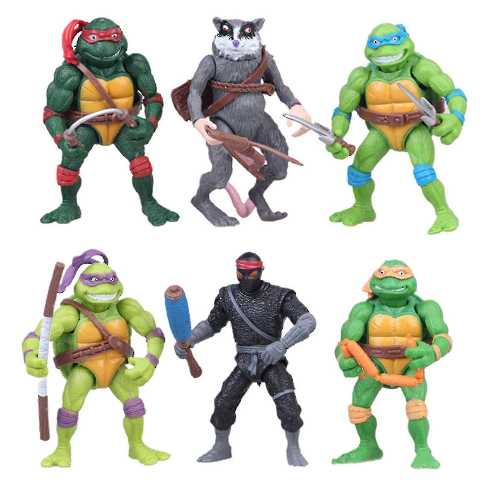 6pcs Ninja Turtles Set Action Figure Ninja Turtles Toy Set Plastic Toy Figure Collection
