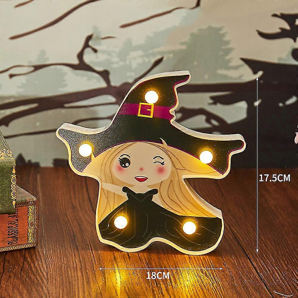 Led Night Light Mood Light 2 * Aa Battery Powered (Shipped Without Batteries), Warm White Haunted House Scene Decoration Ghost A