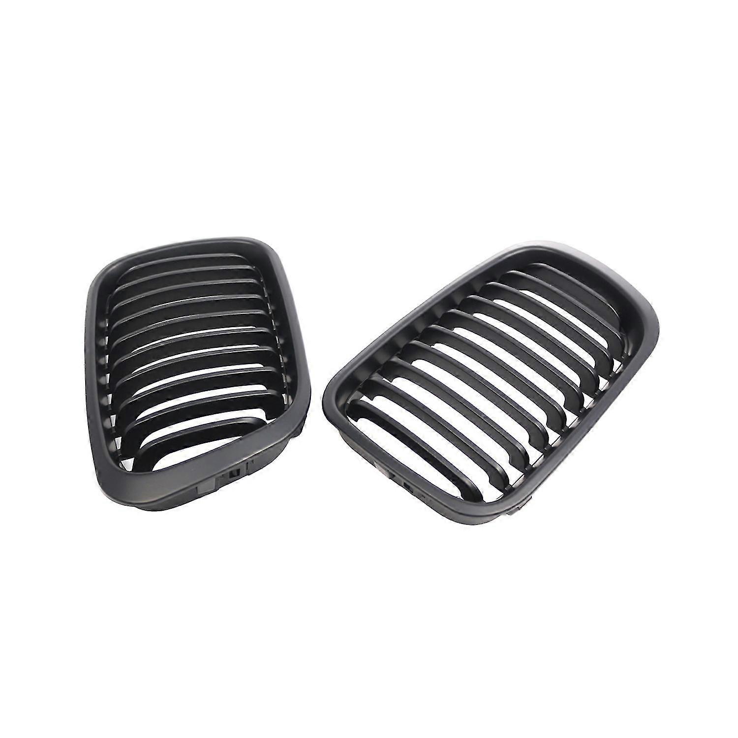 2Pcs Matte Black Front Grille for BMW E46 3 Series 4 Door 1998-2001
