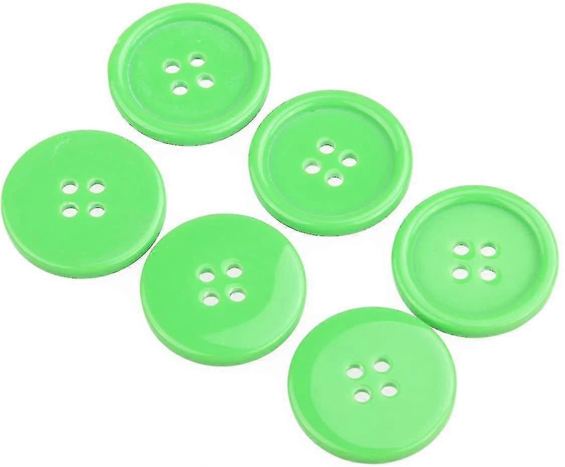 50pcs Green Round Buttons