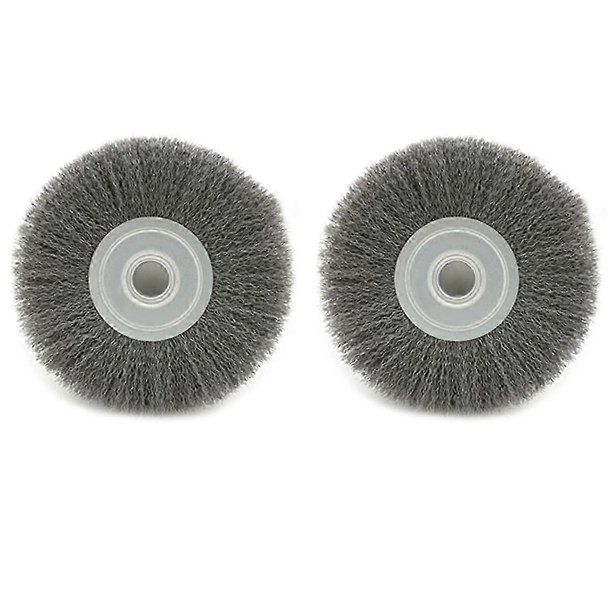 2pcs 8inch Wire Wheel For Bench Grinder-wire Brush For Grinder, Efficient Clean Rust From Assorted