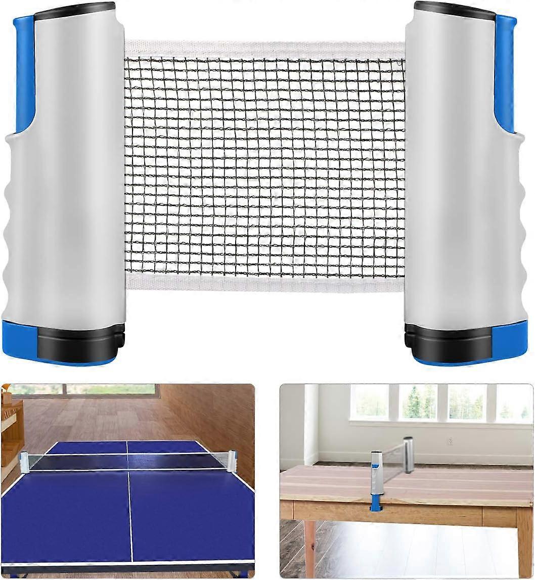 Ping Pong Net, Retractable Table Tennis Net/Replacement Set, Adjustable Net, Portable Travel Net, Accessories for Indoor and Outdoor