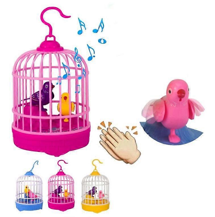 Platform Walking Shoes Singing & Chirping Bird In Cage - Sound Activated With Realistic Movements (2 Sets) Singing Bird Cage