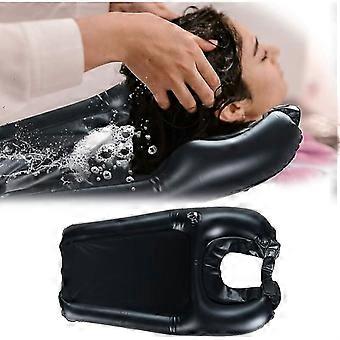 Lavadora de cabello inflable Lavabo inflable Almohadilla de champú Bandeja de champú portátil para embarazadas, heridos, postrados en cama, en casa, fáciles de limpiar