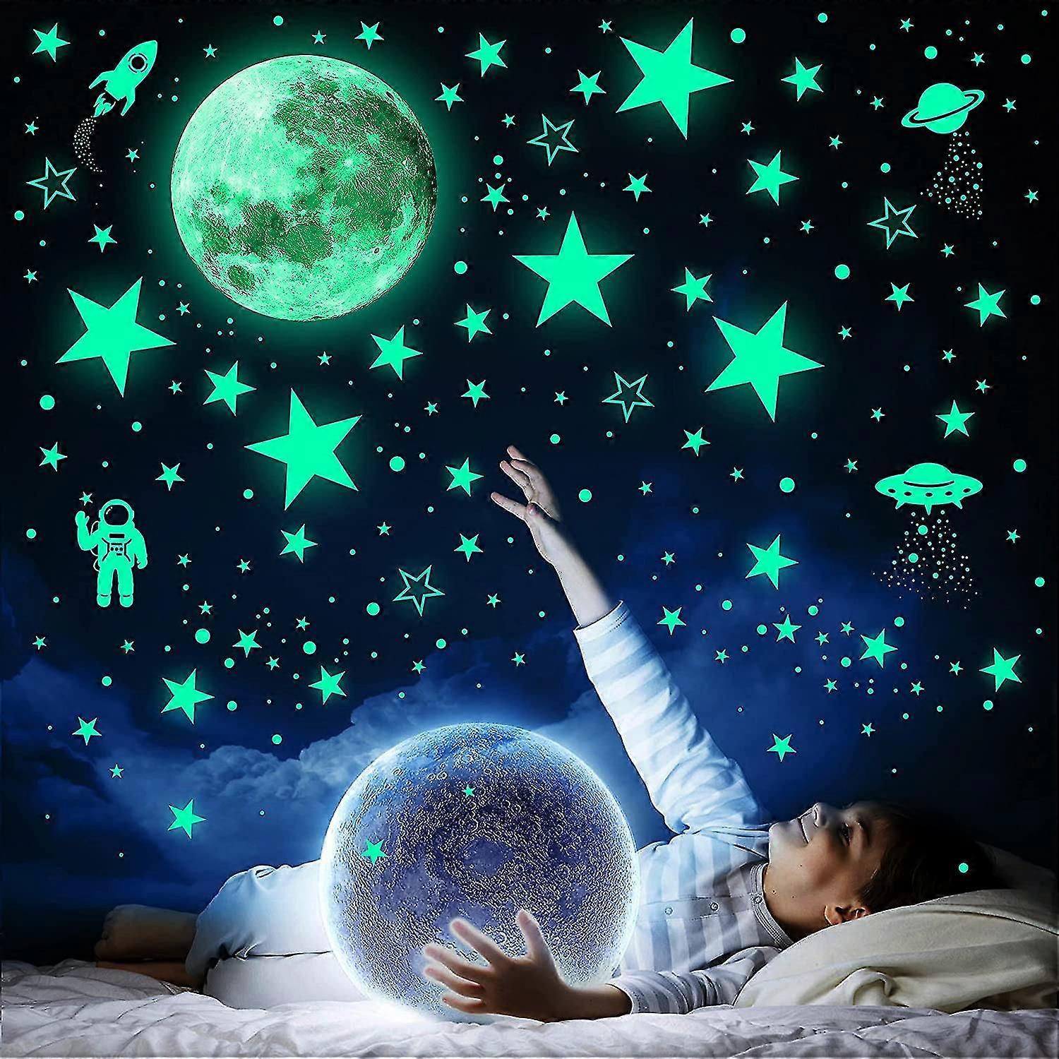 Glow In The Dark Stars For Ceiling, Glowing Stars For Ceiling Planets, Stars Wall Decals, Solar System Galaxy Sp Nursery Wall Stiers Roet Astro,0197