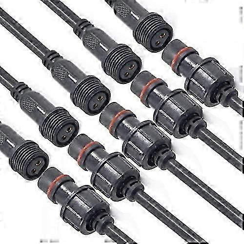 Waterproof Connectors - IP65 Male/Female LED Plug (2Pin 5Pairs)