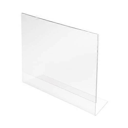 SLANTED Deflecto Landscape Sign Holder A4 Sturdy Crystal Clear Sturdy Plastic