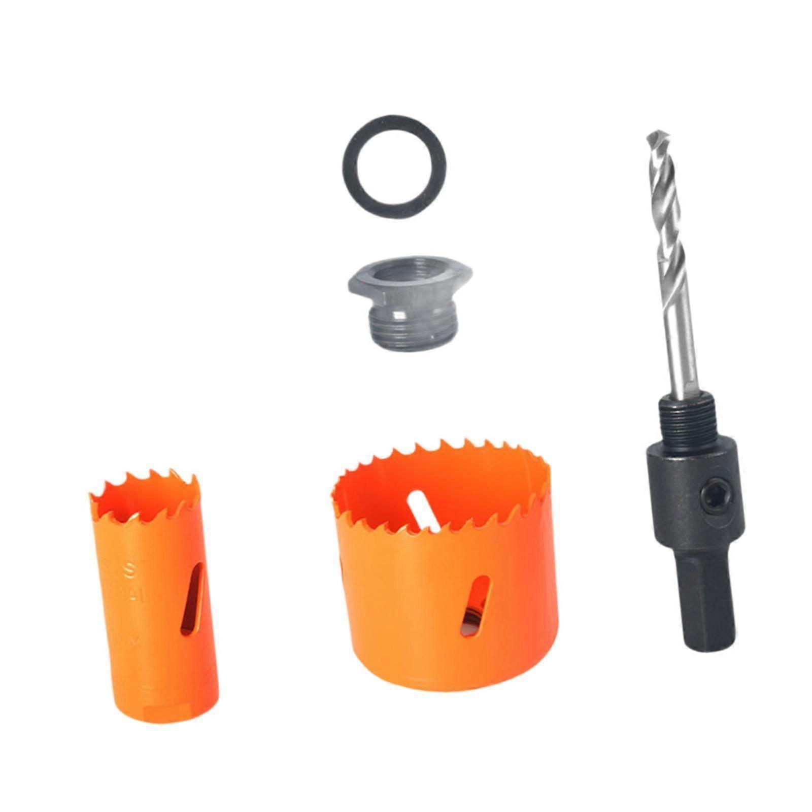 Wood Door Lock Hole Saws and Arbor Set Versatile Simple Assembly Accessories Style A