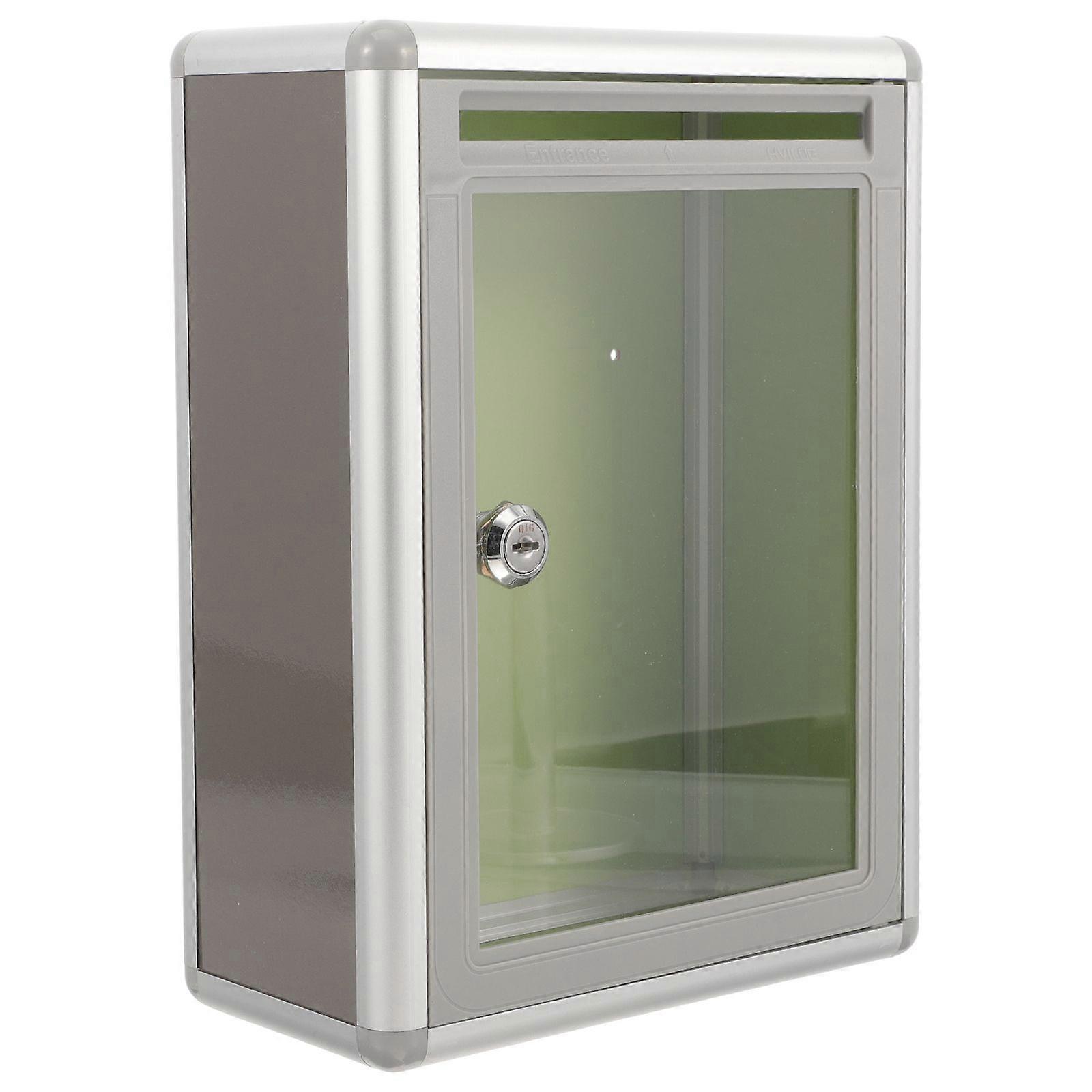 1pc Acrylic Letter Box Suggestion Box Complaint Box Lucency Small Size for Office Home