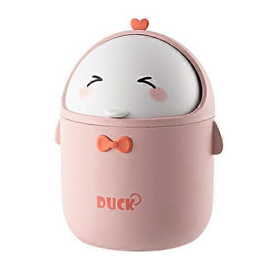 Desktop Trash Can Large Capacity Adorable Appearance Compact Size Funny Cartoon Garbage Container Waste Basket Home Supplies