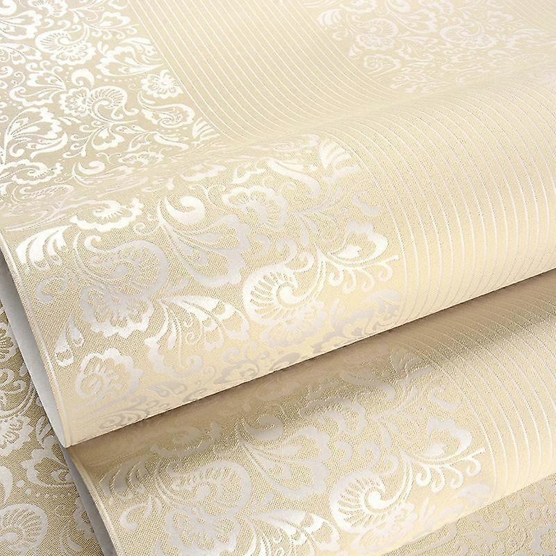 Modern Simple Bedroom 3D Stereo Living Room White Vertical Stripes Non-woven Wallpaper European TV Background Wallpaper