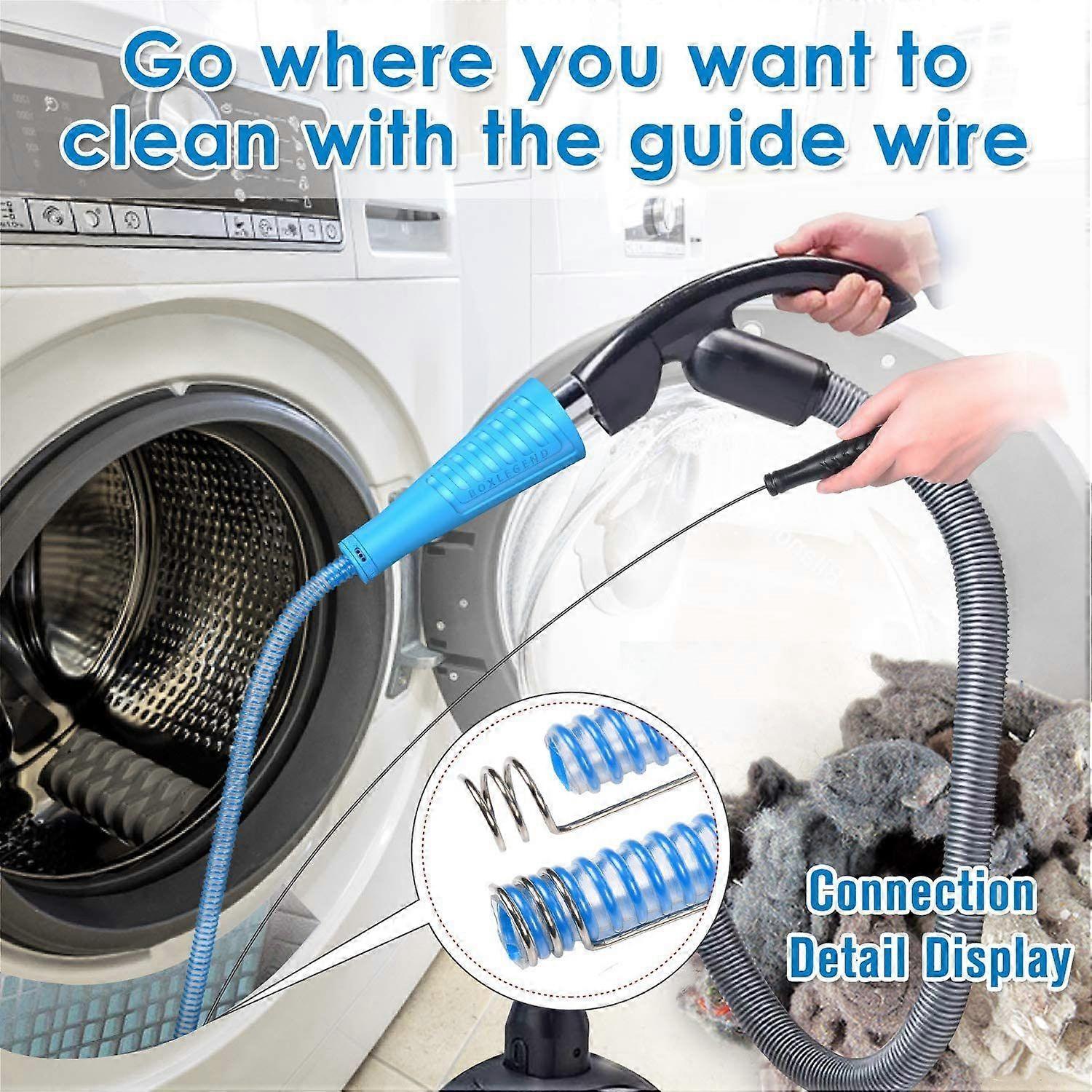 Dryer Vent Cleaner Kit Vacuum Hose Attachment Brush Lint Remover Power Washer