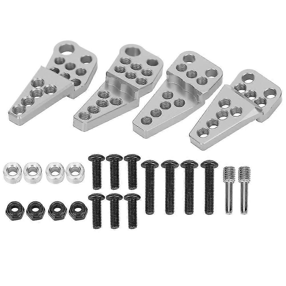 RC Car Upgrade Parts: 4PCS Aluminum Alloy Shock Absorber Bracket Adjust Stand for Axial SCX10 II 90046 90047 - Titanium Color