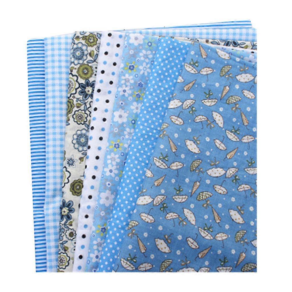 Stoffpaket - 7 Stück Patchwork-Quadrate, Quilting, Nähen, Bastelbedarf, DIY-Projekt