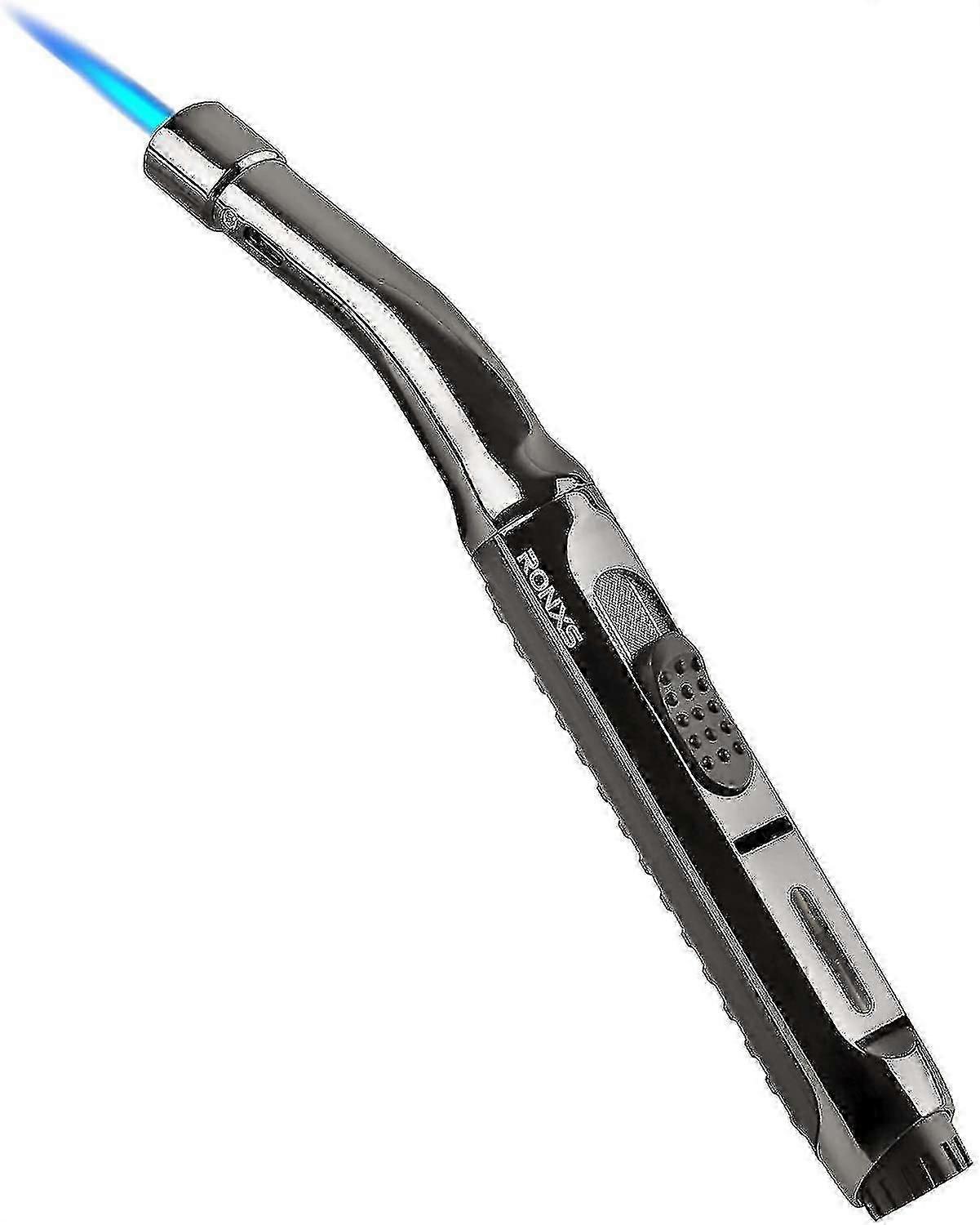 Hgbd-torch Lighters, Butane Lighter Long Lighter, Refillable Adjustable Multi-purpose Lighter For Grill Bbq Camping (butane Not Included) Black