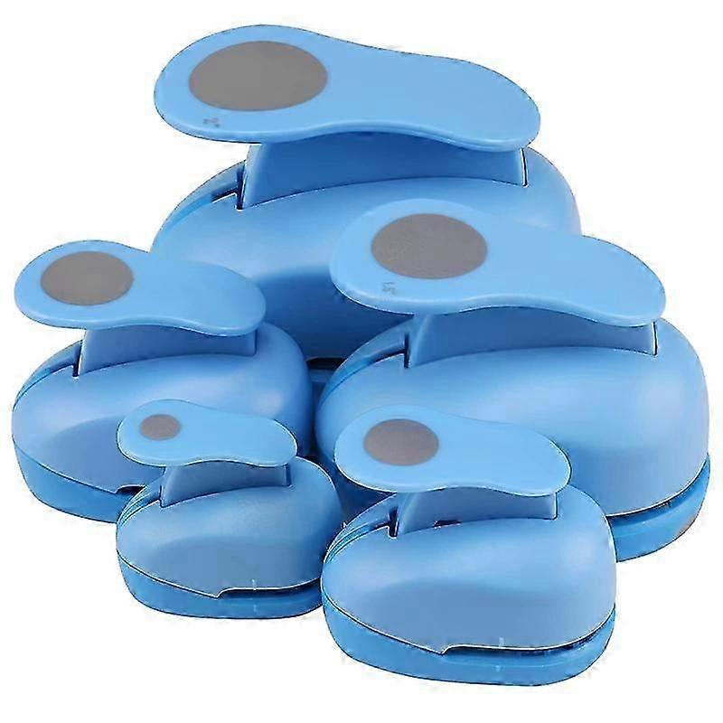 Circle Paper Punch, 5 PCS Circle Punches for Paper Crafts, 5 Different Size Circle Hole Punch,Rando