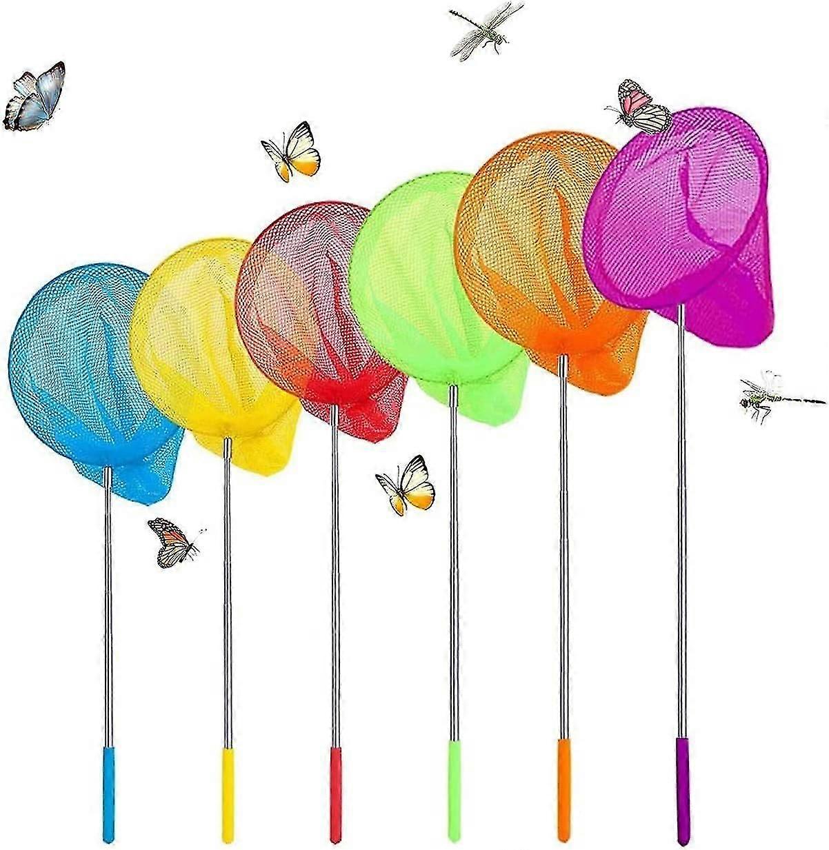 Butterfly Net Fishing Net - Extendable Handle Pond Net For Catching Bugs,