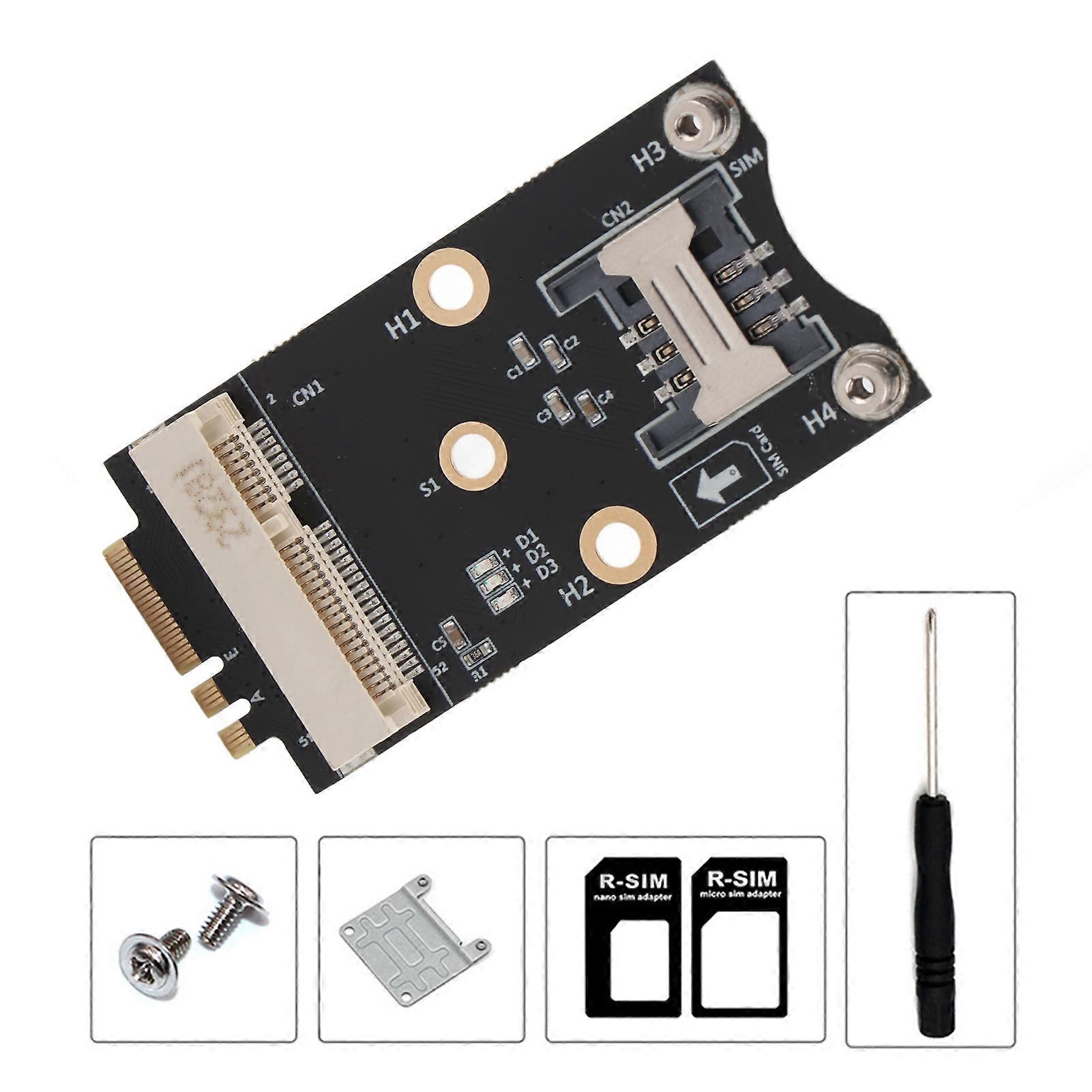 M.2 to Mini PCIE Adapter A/E Key 3G 4G WIFI Module with SIM Card Slot Expansion Board Assembly
