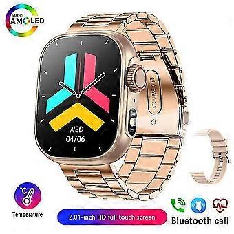 New Lighting LED Torch Smart Watch 2.01Inch Full Touch Screen Sports Watch Health Monitoring Bluetooth Call Smartwatch Adult