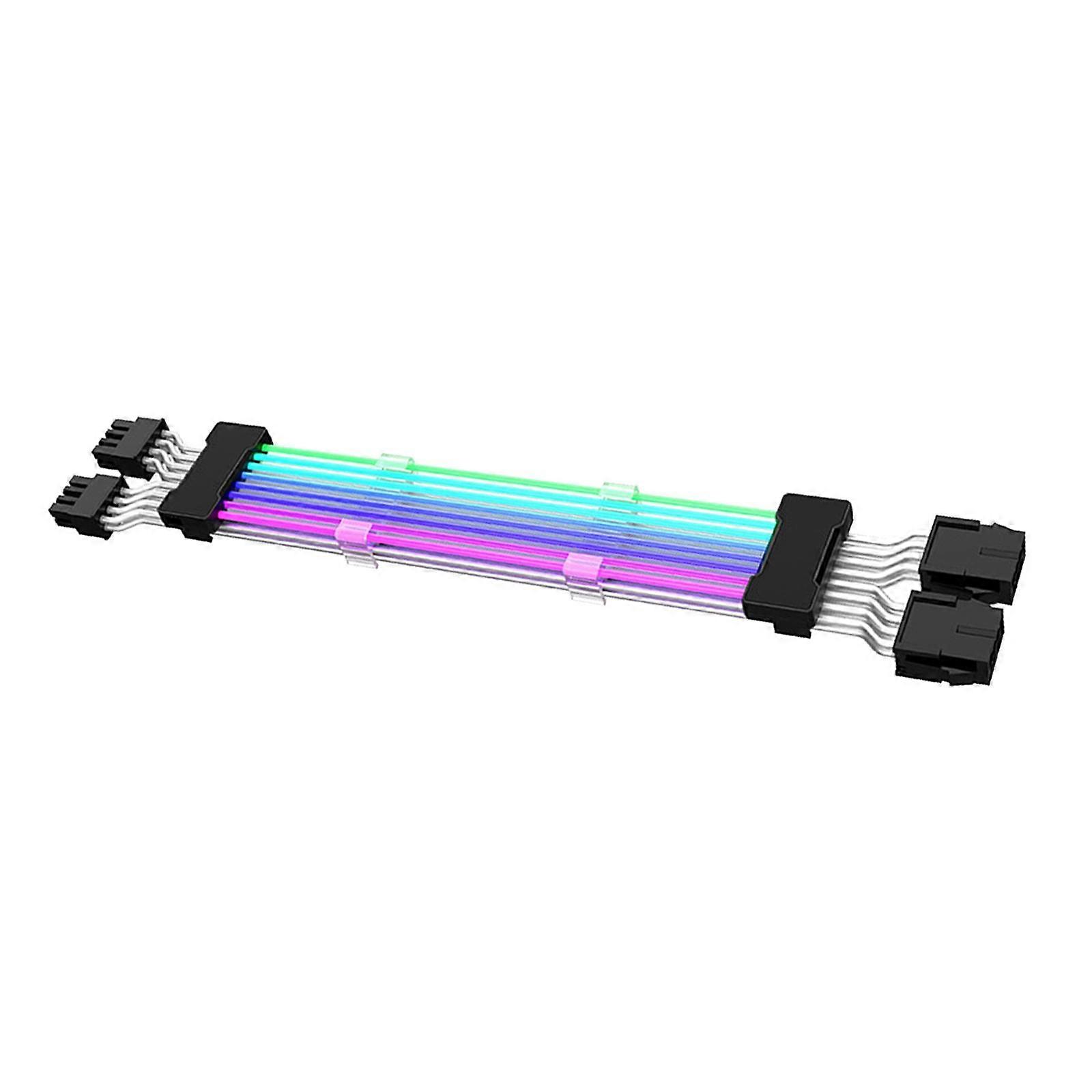 Extension RGB Cable PSU Extension Cable Set PCIe Cable for Computer PC Black