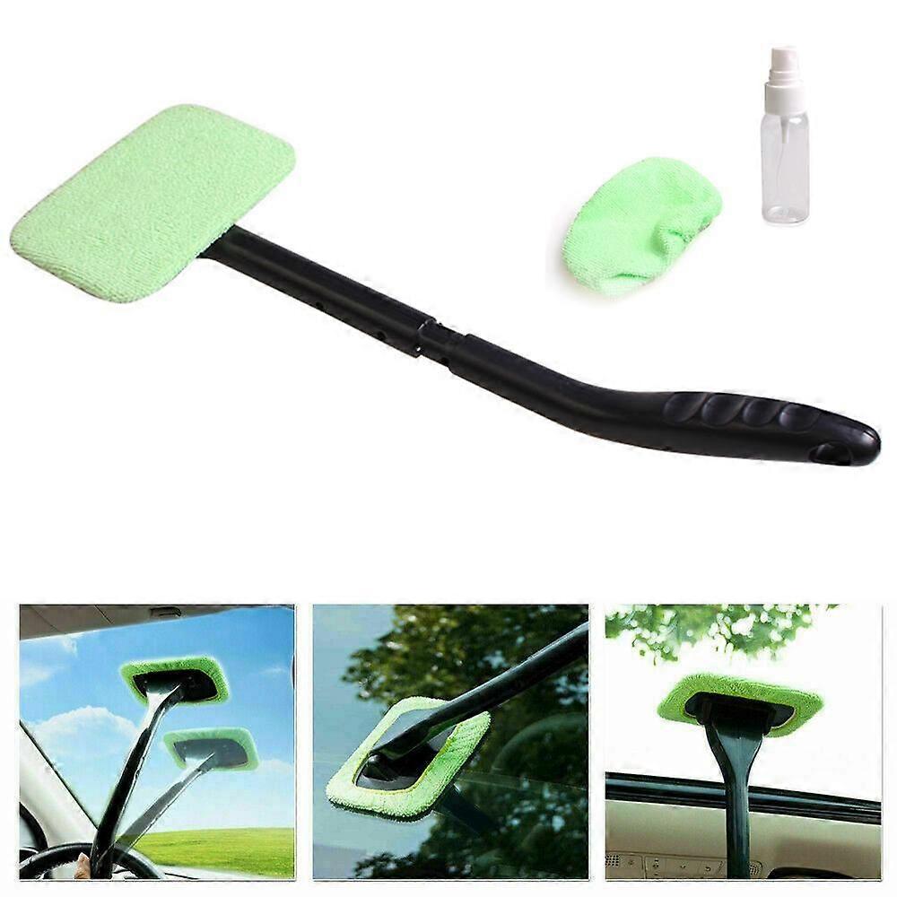 Microfiber Car Windshield Clean Tools Brush Towel With Extend Handle Auto Wiper Cleaner