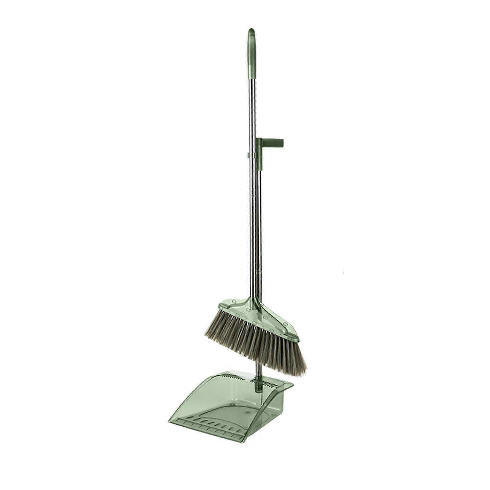 Dustpan Set Transparent Soft Bristle Whisk B-room Dustpan Combo Set Suitable For Indoor And Outdoor
