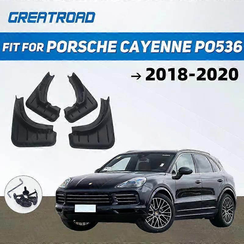 High Quality ABS Plastics Automobile Fender Mudguards Mud Flaps For Porsche Cayenne PO536 2018 2019 2020