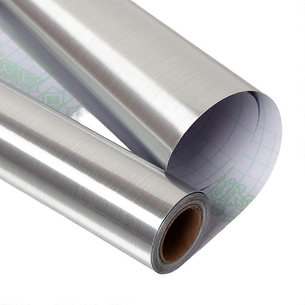 Waterproof Brushed Metal Contact Paper Removable Vinyl Backsplash