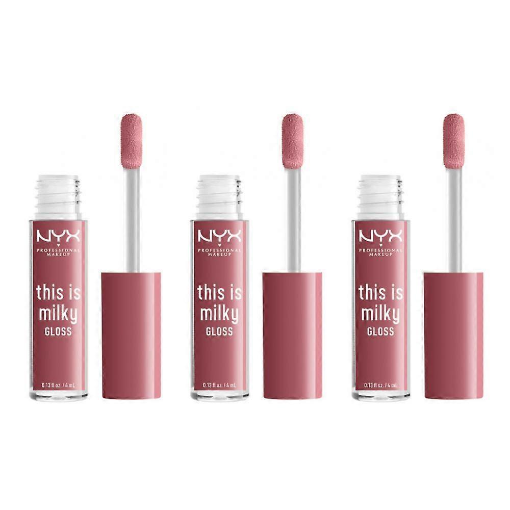 3 x NYX This Is Milky Lip Gloss 4ml - Cherry Skimmed