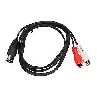 DIN 7PIN Male to 2RCA Female Cable Pure Copper Wire Core Sound Adapter Cable 4.9ft-Yvan