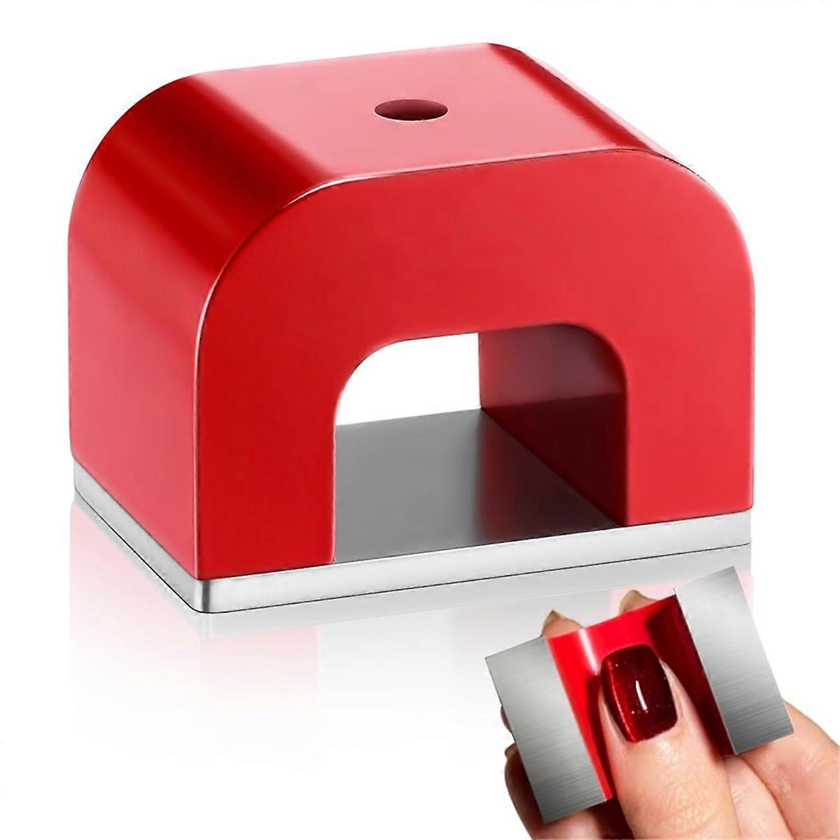 U-Shaped Magnet, 30 Lbs Pull, Red, Rectangular, Utility Magnet for Home, Office and DIY A