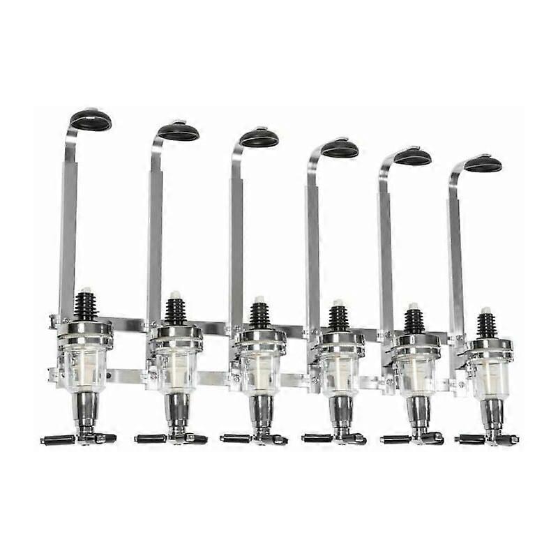 ボトルホルダーアルコールワイン飲料ディスペンサー壁掛けバープロスチール6本用