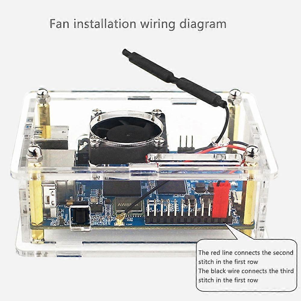 For Orange Pi 3 LTS Case Transparent Acrylic Shell Without Fan