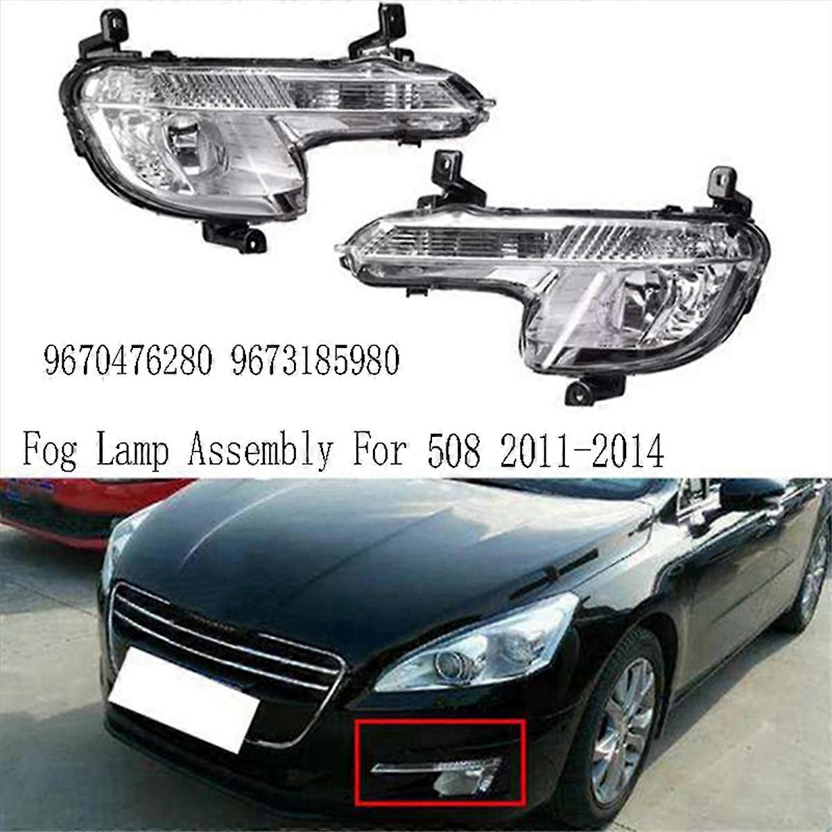 Front Fog Lamp Assembly Daytime Running Lights Turn Signal Lights for 508 2011-2014
