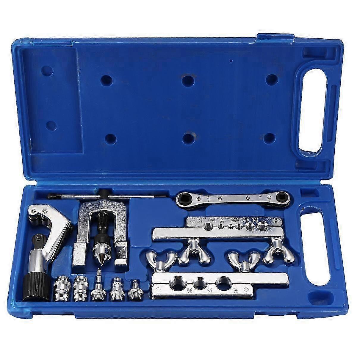 Single Flaring Tool &amp; Swaging Tool Kit for HVAC, Tubing, Copper Pipe Flaring with Tubing Cutter 