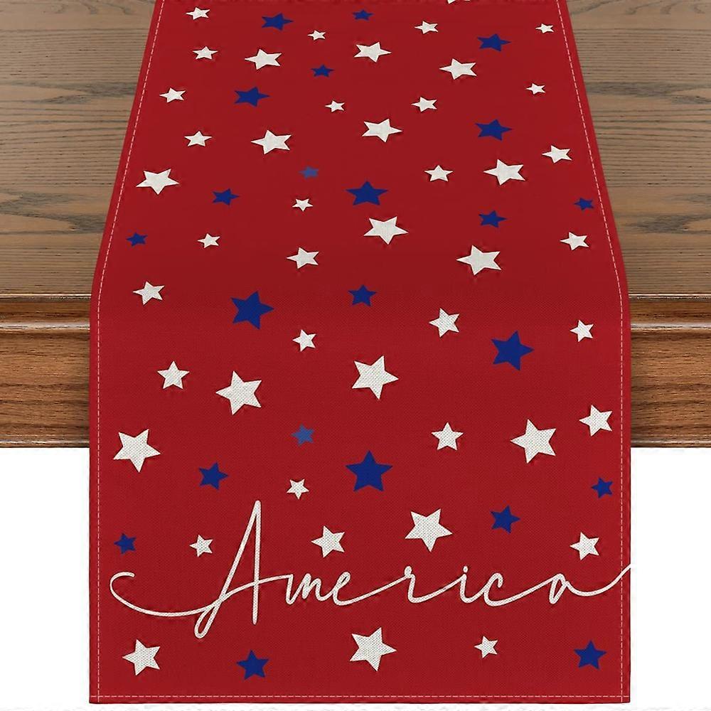 Elegant Vibrant Patriotic Table Runner
