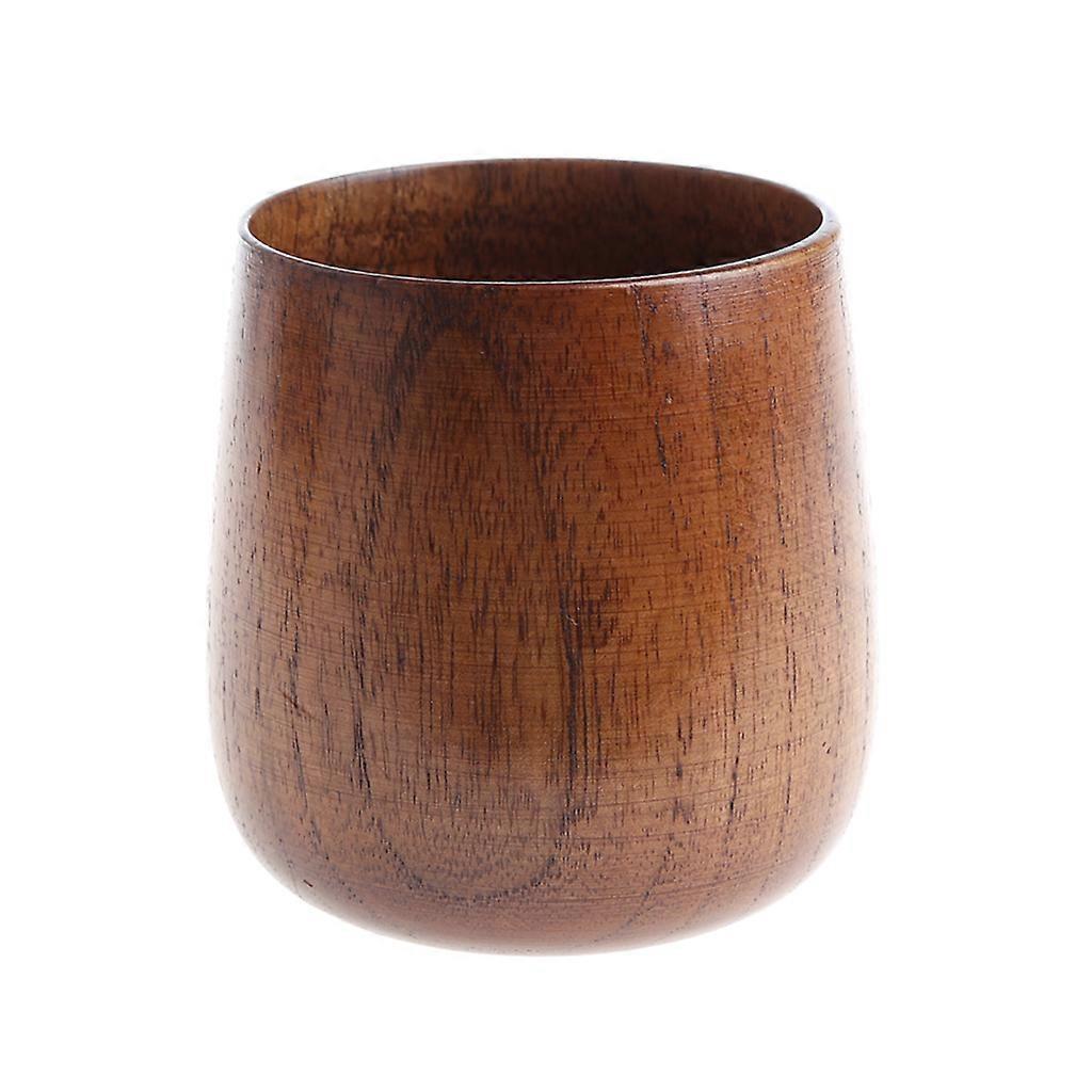 كوب خشبي بدائي مصنوع يدويا من الخشب الطبيعي القهوة وعصير البيرة والشاي بالحليب القدح الكاكي الداكن