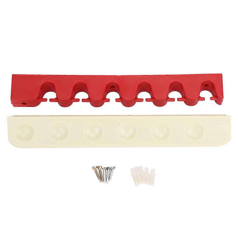 Rubber 6 Hole Billiard Cue Stand Rack Wall Mount Pool Cues Hanging Bracket Accessory