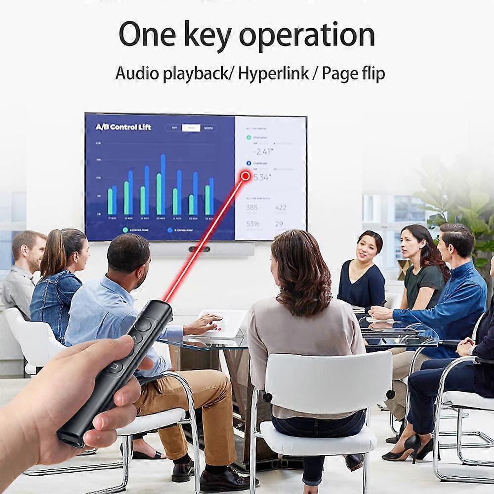 Laser Presentation Pointer 2.4G Wireless Demonstration Remote Control Pen for PowerPoint PPT Compatible with MAC/Windows/Linux System for Mac Laptop