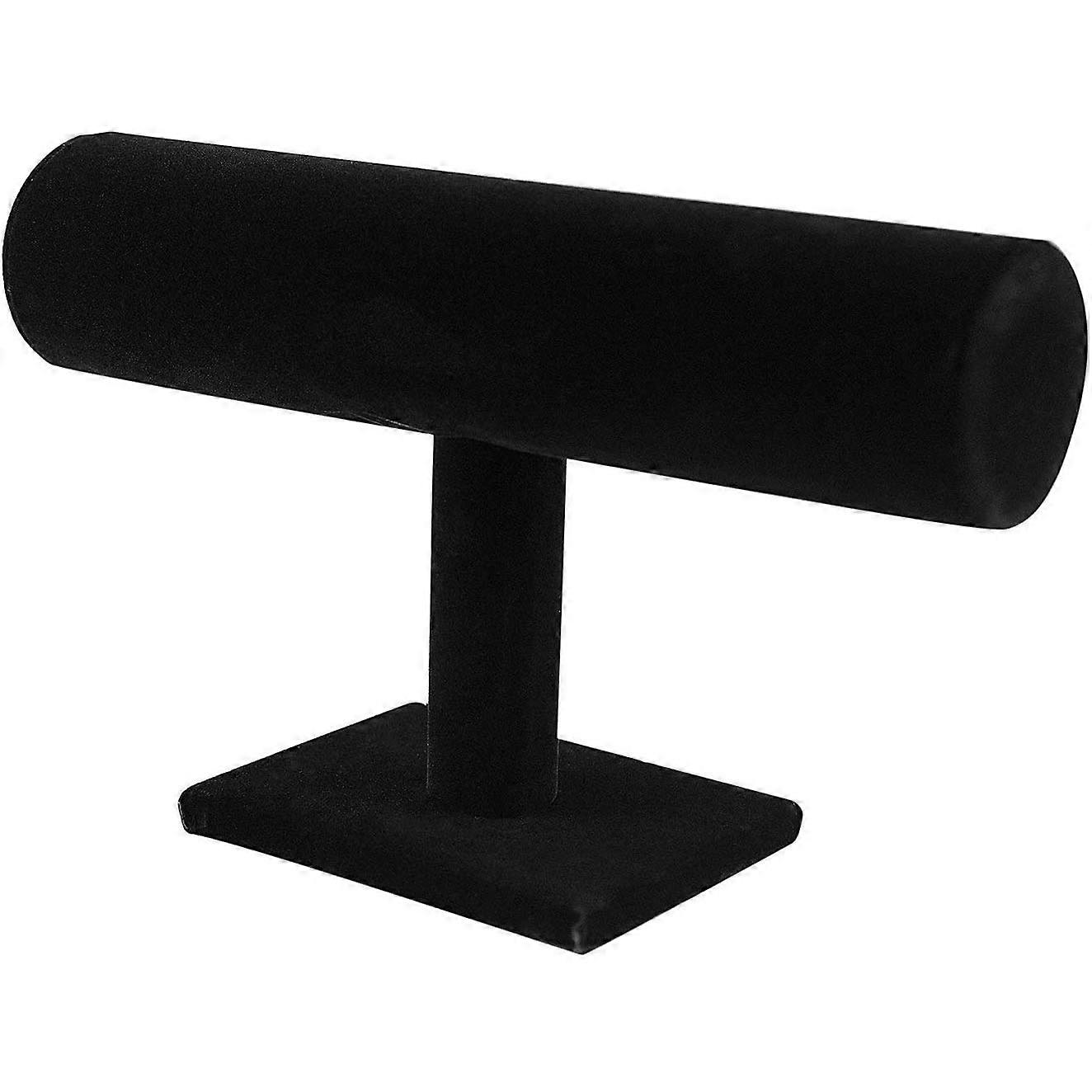 Single T -shaped product display stand, store small product display stand, home small product storage accessories (black)