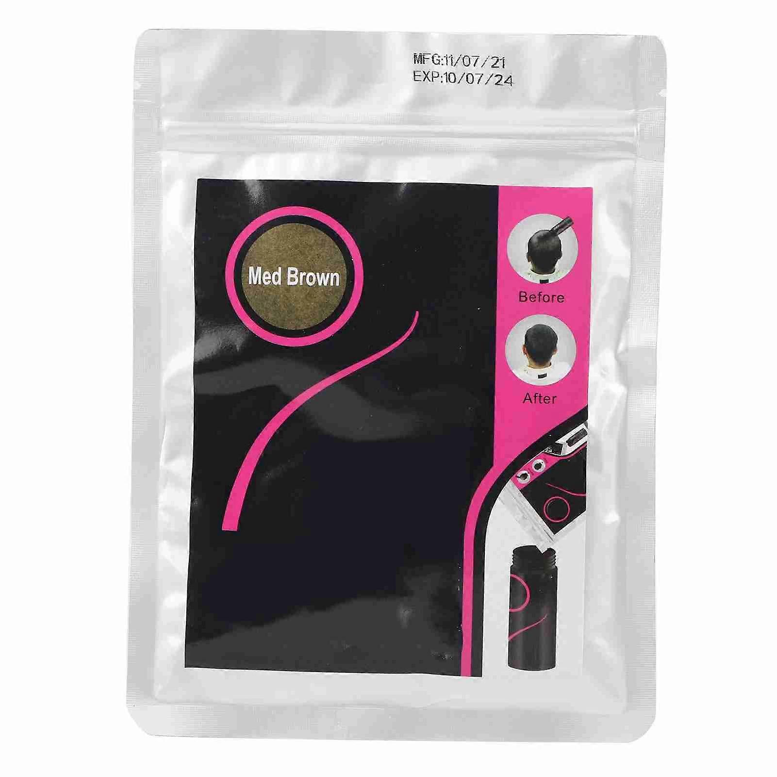 Hair Building Fiber Hair Πυκνωτικό Λύση Τριχόπτωσης Κονσίλερ Μαλλιών Πληρέστερο Πυκνότερο Μέσο Καφέ