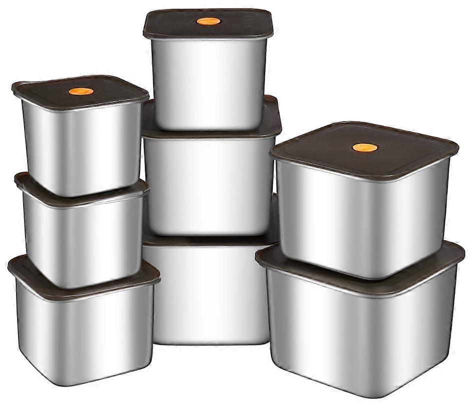 8 PC BPA Free Airtight Food Storage Containers for Lunch Meal Prep & Leftovers
