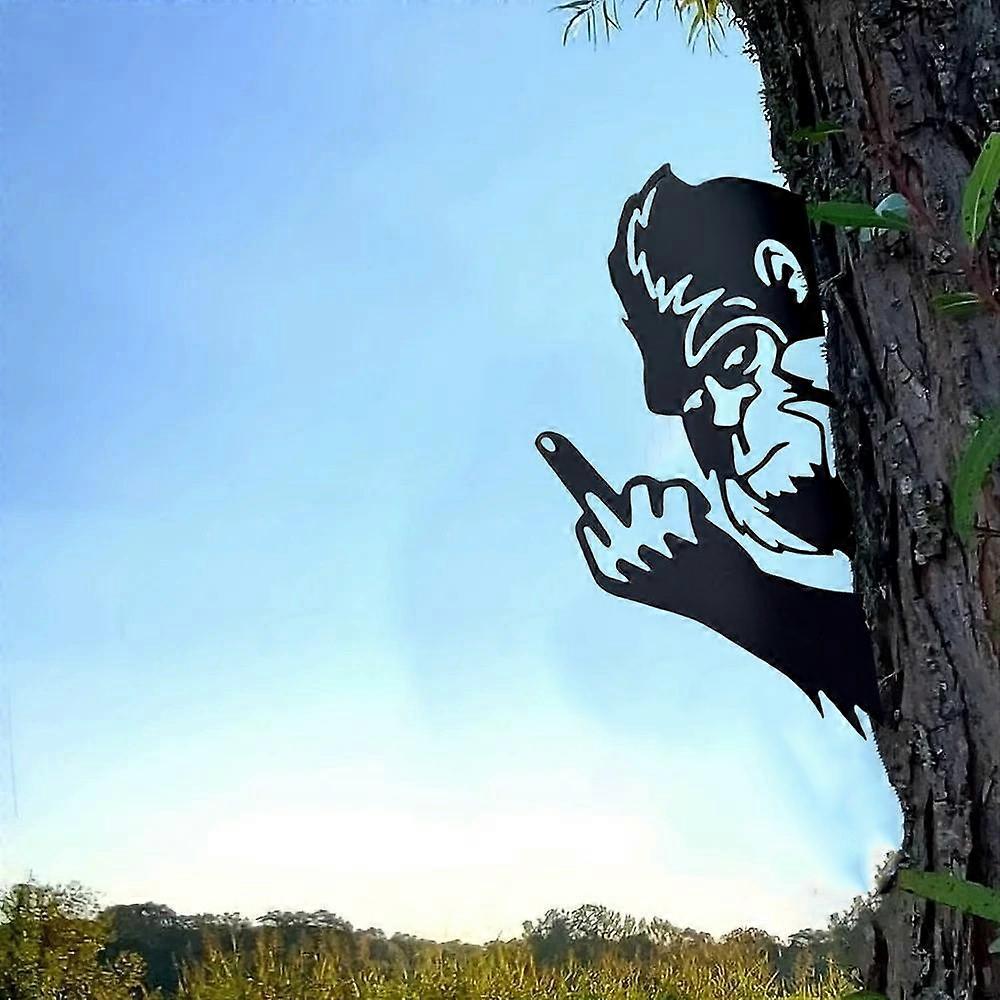 Διακόσμηση τέχνης τοίχου Sasquatch μεταλλικό σημάδι εσωτερικό υπαίθριο στολίδι τέχνης αγροικίας
