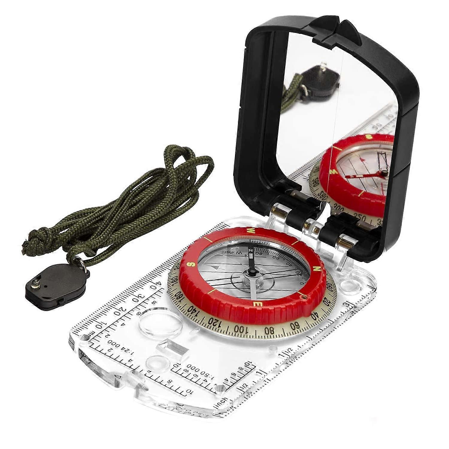 Bijia Orienteering Map Compass - Adjustable Deviation, and Clinometer LED light for Yuruyüş, Camp