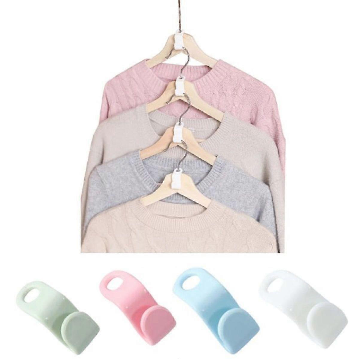 10PCS Assorted Color Hangers with Hooks – Durable and Multi-Purpose Clothes Hangers for Closet Organization, Storage, and Home Use