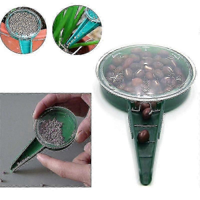 2pcs Sowing Seed Dispenser Hand Tool, Handheld Adjustable Garden Seeder Sower Planter Set With 5 Dial Settings