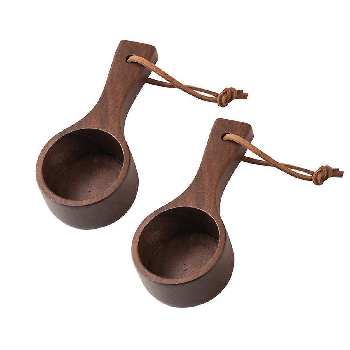 Black Walnutcoffee Spoon-Long-Handled Spoon for Coffee,Tea & Kitchen